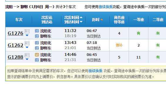 沈阳到邯郸动车的简单介绍