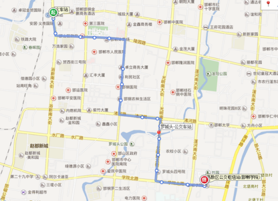 邯郸一路路线（邯郸一路车路线图）