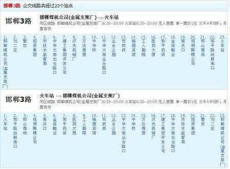 邯郸809路公交路线（邯郸809路公交车路线时间表多久一班）