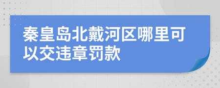 秦皇岛销违章（秦皇岛违章去哪交罚款）