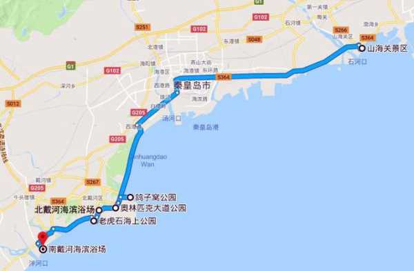 秦皇岛景点滑道（秦皇岛景点地图分布）