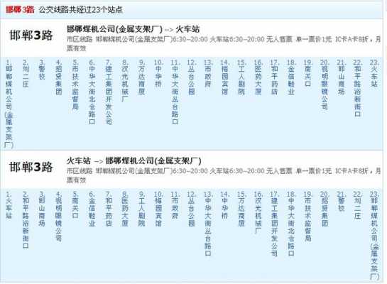 邯郸813路最新（邯郸813路公交车路线详情）