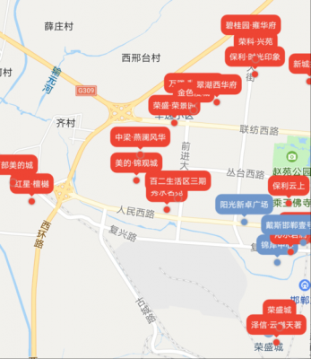 邯郸西大屯地图（河北省邯郸市复兴区西大屯村）